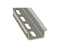 Trilho DIN TS 35 alto liso perfurado