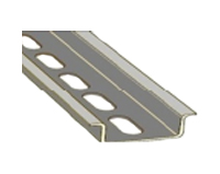 Trilho DIN TS 35 baixo liso perfurado